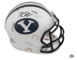 Kedon Slovis Autographed White &amp; Navy BYU Mini Helmet UDA - £89.23 GBP