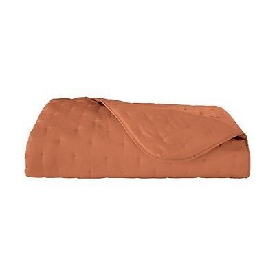 Yves Delorme Triomphe Caramel Queen Coverlet Set 3 PC Quilted Tufted Orange NEW - $350.00
