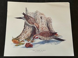 Ben Cooper Western Art Cowboy Animal Print Decor 14X11 Meal Find It Birds snow - £15.46 GBP