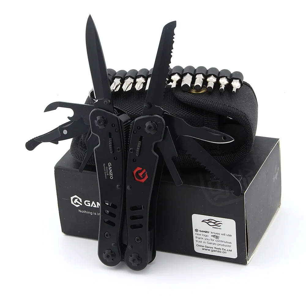 GANZO G302B G302H Multi Tool Folding Pliers Survival Tool with Scissor - £73.61 GBP+