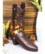 Rustic Country Western Metal Filigree Cowboy Boot Night Light Or Shadow ... - $1,064.03 MXN