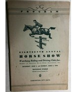 WATCHUNG STABLES (NJ) 18th Annual HORSE SHOW 32-page Program June 3-4, 1944 - €12,73 EUR
