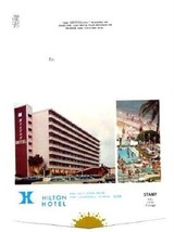Hilton Hotel Mailer Galt Ocean Drive in Fort Lauderdale Florida 1960&#39;s - $27.79