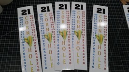 Set of 5 Cornhole Scoreboard Score Keeper - Full Color &quot;Corn Hole&quot; &amp; Life Like C - £39.91 GBP