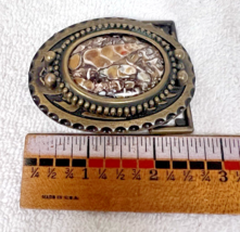 Vintage Belt Buckle Smaller w Stone Center 2 5/8 x 2 Inch Women's Kids D... - $18.32