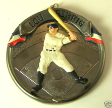 Lou Gehrig Baseball Heroes Hallmark Keepsake Christmas Holiday Ornament - £3.96 GBP