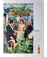 Seagram&#39;s Imported Canadian Whiskey Bird Tuxedo Garden-VO-1962 Vintage P... - $161.56 MXN