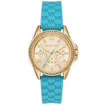 Michael Kors Women&#39;s Mini Pilot Gold Dial Watch - MK7374 - £79.28 GBP