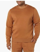 Goodthreads Men&#39;s Crewneck Washed Fleece Sweatshirt Size X-LARGE Toffee ... - £10.89 GBP