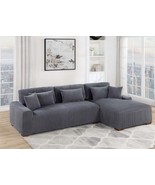 Maidstone 2-Piece XL Corduroy Sectional with RAF Chaise, LAF Sofa in Dar... - $1,199.00