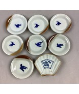 Set Of 7 Vintage Chinese Hand Painted Porcelain Dishes/Bowls - $448.97 MXN
