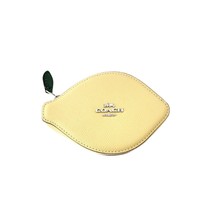 Coach CAN30 Lemon Coin Case Change Purse Moonlight Leather - $62.00