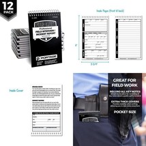 12 Pack Police Field Interview Notebook 3.75 x 6 Pocket Sized Spiral Not... - $67.99