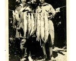 His Catch String of Fish Photograph North Hero Vermont 1921  - $17.82