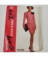 Vintage McCall&#39;s EASY 5843 Sewing Pattern Miss Jacket Skirt A 6 8 10 - $11.30