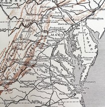 Map 1942 Eastern US Theatre Of War 5.5 x 9&quot; Military History Ephemera DWW6B - £15.93 GBP