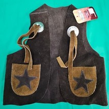 Tough 1 Western Vest Child Leather Suede Cowgirl Cowboy Small JT Interna... - $28.98
