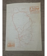 VINTAGE DOMINICA MAP CARIBBEAN ISLAND 1980&#39;s Tourism Points Anchorage Hotel - $12.00