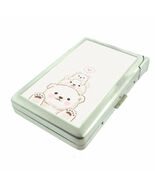 Bear Love Em1 100's Size Cigarette Case with Built in Lighter Metal Wallet - $21.73