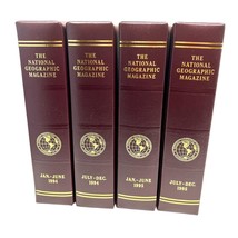 1994, 1995: Lot Of 4 National Geographic Slipcases Complete W/ Mags Faux Leather - £21.22 GBP