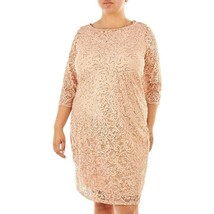 New Tiana B Pink Embellished Lace Shift Dress Size 16 W Size 18 W 20 W Women - £42.49 GBP+