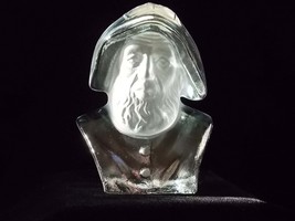 Viking Art Glass Crystal Satin Sea Captain Paperweight #7878, Flatback Glass, Fl - £40.89 GBP