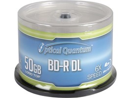 Optical Quantum 50 GB 6X BD-R DL 50 Packs Blu-ray Double Layer Logo Top ... - £144.11 GBP