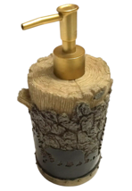 Woodland Lotion Soap Dispenser Rustic Moose Bear Cabin Lodge Handpaint K... - $21.60