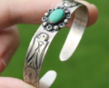 vintage bracelet Estate Sale COIN SILVER arrows turquoise firebird 925 S... - $149.99