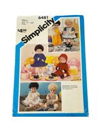Vintage Simplicity 6481 Sewing Pattern For 13&quot;-14&quot; Dolls By Effanbee - $87.73 MXN