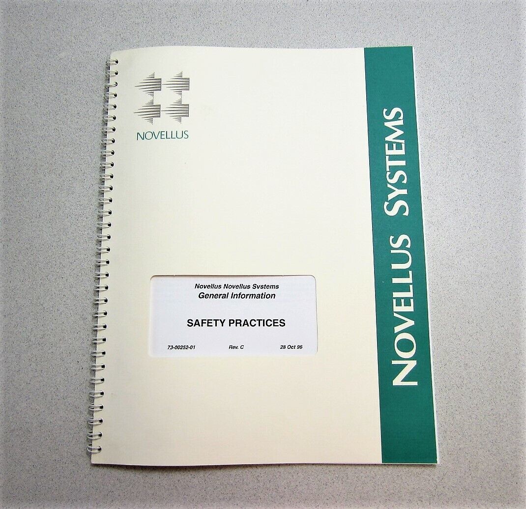 Novellus Systems General Information Safety Practices 73-00252-01 RevC 2... - $19.37