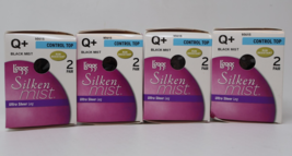 L&#39;eggs Silken Mist Ultra Sheer Control Top Pantyhose Black Mist Q+ 8 Pac... - $24.71