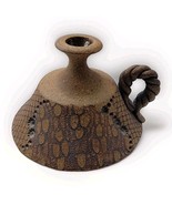 Don McWhorter Signed Pottery Oil Lamp Vase – Rustic Snakeskin Stoneware,... - $1,438.13 MXN
