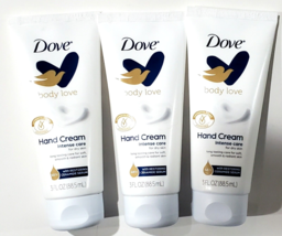 3 Pack Dove Body Love Hand Cream Intense Care For Dry Skin 3oz - £23.69 GBP