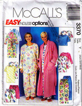 2001 Misses&#39; ROBE, TOP, PANTS &amp; SHORTS McCalls Pattern 3370-m Sizes XS-S... - $12.00