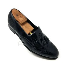 Florsheim Black Leather Tassel Kilt Brogue Wingtip Slip On Oxfords Shoes... - £41.59 GBP