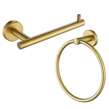 Towel Ring Brushed Gold, 304 Stainless Steel Hand Towel Holder For Bathr... - $47.99