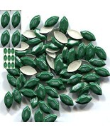 OVAL Rhinestuds 4x8mm  Hot Fix  GREEN  Pearl Color    2 Gross  288 Pieces - $223.90 MXN