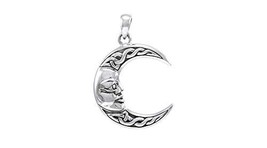 Jewelry Trends Celtic Crescent Moon Sterling Silver Pendant - £32.76 GBP