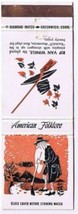 Rip Van Winkle Orange Matchbook Cover American Folklore Match Book Diamond - £1.57 GBP