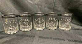 Set 5 custom &quot;I drink to...&quot; Glass Cocktail Drinking Glasses - £42.72 GBP