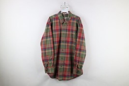 Vintage Orvis Mens Size Large Faded India Madras Plaid Button Down Shirt Cotton - £34.37 GBP