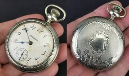 vintage Princeton pocket watch antique USA monogram NEVER ENGRAVED! - €77,03 EUR