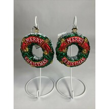 2 Eric Cortina Christmas Wreaths: Glass Christmas Ornament Made in Poland - $29.69