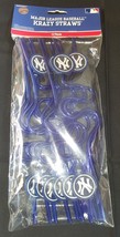 Open Pack of 11 New York Yankees Major League Baseball Krazy Straws Deco... - £3.15 GBP