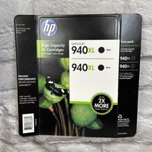 New Sealed HP OfficeJet 940XL Black Twin-pack 2 High Capacity Ink Cartridges - £11.09 GBP