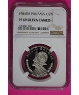 1984 Panama PF 69 Ultra Cameo Proof 1/2 Balboa NGC Graded Authentic Slab... - $204.37 CAD