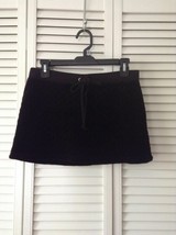 NEW HAUTE HIPPIE Black Velour Mini Skirt w/Draw String (Size S) - MSRP $... - £63.90 GBP