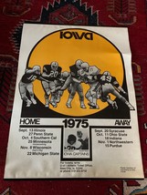 VTG 1975 UNIVERSITY OF IOWA HAWKEYES FOOTBALL BASKETBALL POSTER I-CLUB - $99.00