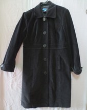WILLI SMITH Black Corduroy Trench Coat Size 12 - £39.22 GBP